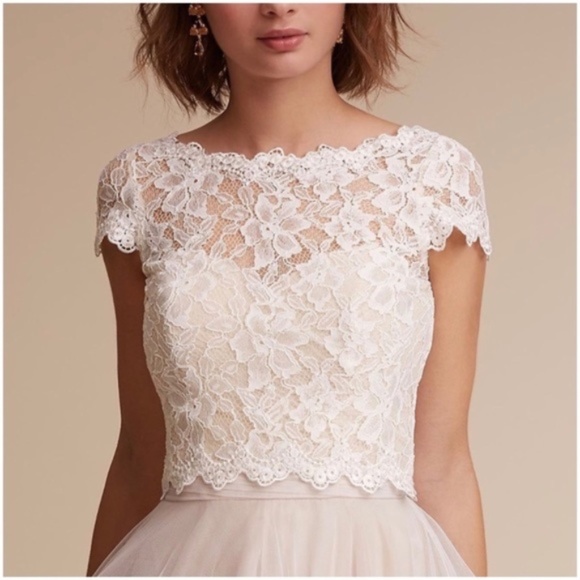 BHLDN by TADASHI SHOJI Sydney Lace Topper - Picture 2 of 9